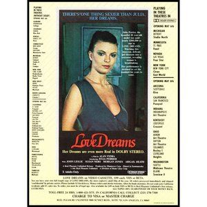 1981 Love Dreams Erotic Film Movie Promo Vintage Print Ad Susan Nero Wall Art